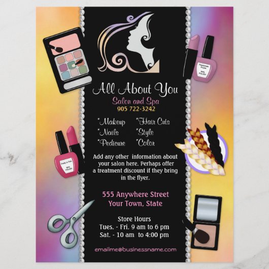 Beauty Salon - Beauticien en Spa Flyer (Voorkant)