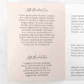 Beauty Salon Business Blush Pink Trifold Brochure Drieluik Kaart (Binnenzijde eerst)