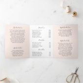 Beauty Salon Business Blush Pink Trifold Brochure Drieluik Kaart (Binnen)