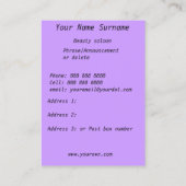 Beauty Salon Business Visitekaartje (Achterkant)