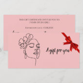 Beauty salon cadeaubonnen (Voorkant / Achterkant)