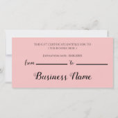 Beauty salon cadeaubonnen (Achterkant)