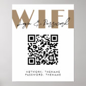 Beauty Salon Cafe Wifi Network QR Code Poster (Voorkant)