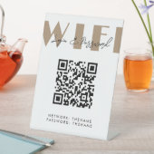 Beauty Salon Cafe Wifi Network QR Code Reclamebord Met Voetstuk (Insitu)