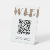 Beauty Salon Cafe Wifi Network QR Code Reclamebord Met Voetstuk (Voorkant)