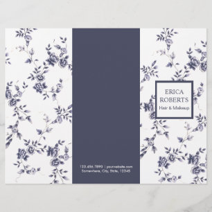 Beauty Salon Chinoiserie Blue Floral