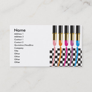 Beauty Salon, Cosmetics of Makeup Artist Business Visitekaartje