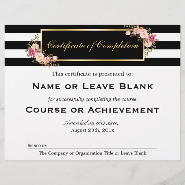 Beauty Salon Course Certificate of Completion (Voorkant)