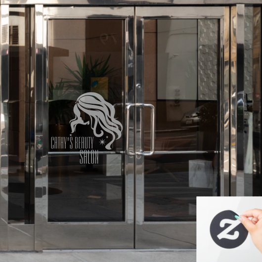 Beauty Salon Custom Business Raamsticker (Kantoordeur)