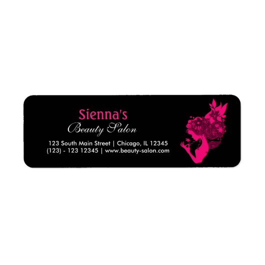 Beauty Salon (Deep Pink) Etiket (Voorkant)