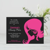 Beauty Salon (Deep Pink) Kaart (Staand voorkant)