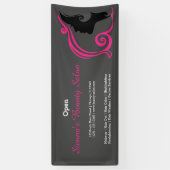 Beauty Salon (dieproze) * kies achtergrondkleur Spandoek (Verticaal)