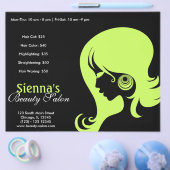 Beauty Salon (Donkere Olijfgroen) Flyer (Enkel)