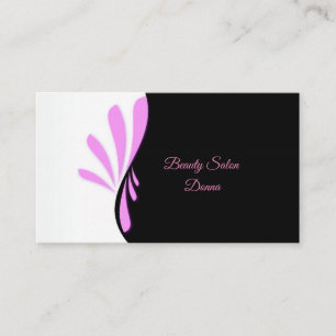 Beauty Salon elegant roze en zwart Visitekaartje
