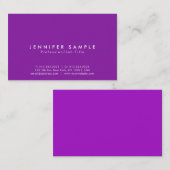 Beauty Salon Elegant Violet Modern Creative Luxury Visitekaartje (Voorkant / Achterkant)