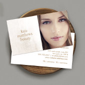 Beauty Salon en Spa White Marble Photo Card Visitekaartje