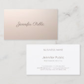 Beauty Salon estheticus Handgeschreven script Visitekaartje (Voorkant / Achterkant)