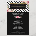 Beauty Salon  Floral Black White Stripes Flyer<br><div class="desc">Beauty Salon  Floral Black White Stripes Flyer. (1) Voor verdere aanpassing,  gelieve de "pas verder"verbinding aan en ons ontwerphulpmiddel te gebruiken om deze sjabloon te wijzigen. (2) Neem contact met me op als je hulp of overeenkomende objecten nodig hebt.</div>