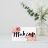 Beauty Salon  Floral Makeup Artist Visitekaartje (Staand voorkant)