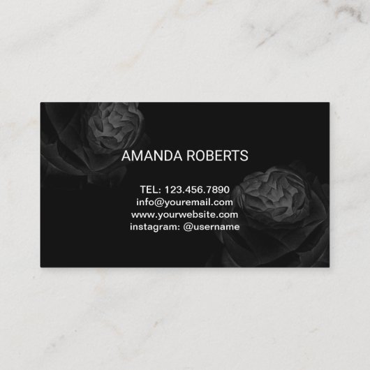 Beauty Salon  Floral Makeup Artist Visitekaartje (Achterkant)