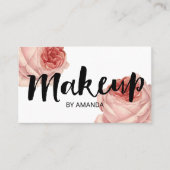 Beauty Salon  Floral Makeup Artist Visitekaartje (Voorkant)