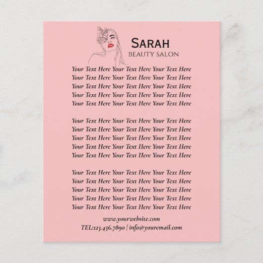 Beauty salon flyer (Voorkant)