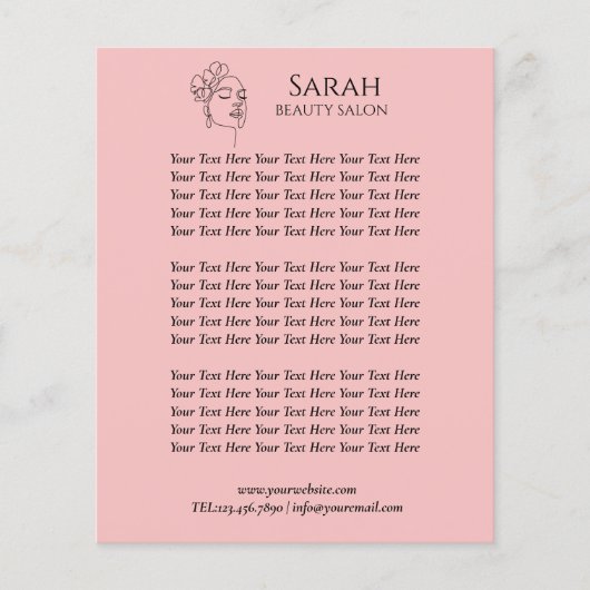 Beauty salon flyer (Voorkant)