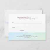 Beauty Salon Gift Certificate (Achterkant)