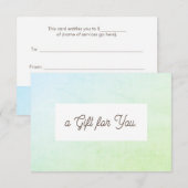 Beauty Salon Gift Certificate (Voorkant / Achterkant)