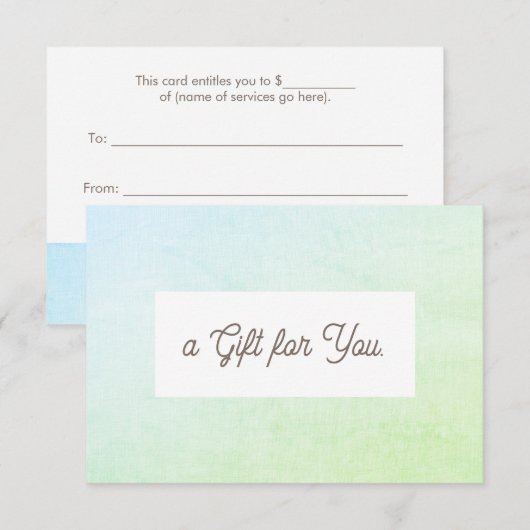 Beauty Salon Gift Certificate (Voorkant / Achterkant)