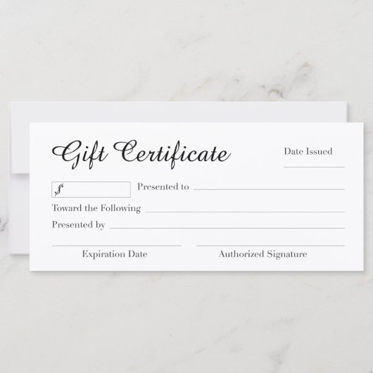 Beauty Salon Gift Certificate (Achterkant)