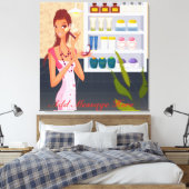 Beauty Salon Girl Wrapped Canvas Afdruk (Insitu (Slaapkamer))