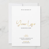 Beauty Salon Glam Gold Logo Moderne prijslijst (Achterkant)