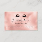 Beauty Salon Glitter Light Roos Gold Visitekaartje (Achterkant)
