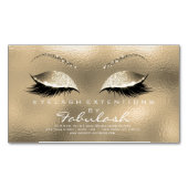 Beauty Salon Gold Glitter Adress Makeup Glass Visitekaartje Magneet (Voorkant)