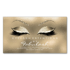 Beauty Salon Gold Glitter Adress Makeup Glass Visitekaartje Magneet