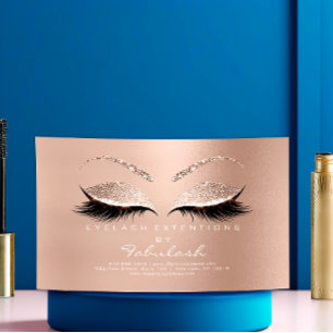 Beauty Salon Gold Glitter Adress Makeup Magnetisch Visitekaartje