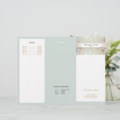 Beauty Salon Gold Light Blue Circle Menu Brochure (Staand voorkant)