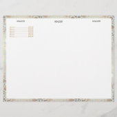 Beauty Salon Gold Light Blue Circle Menu Brochure (Achterkant)