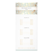 Beauty Salon Gold Light Blue Cirtern Menu (Voorkant)
