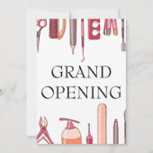 Beauty Salon Grand Opening Uitnodigingskaart Kaart (Voorkant)