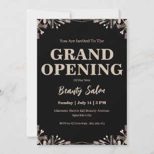 Beauty Salon Grand Opening Uitnodigingskaart Kaart