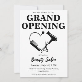 Beauty Salon Grand Opening Uitnodigingskaart Kaart