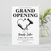 Beauty Salon Grand Opening Uitnodigingskaart Kaart (Staand voorkant)
