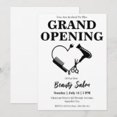 Beauty Salon Grand Opening Uitnodigingskaart Kaart (Voorkant / Achterkant)