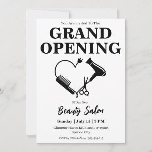 Beauty Salon Grand Opening Uitnodigingskaart Kaart