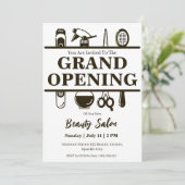 Beauty Salon Grand Opening Uitnodigingskaart Kaart (Staand voorkant)