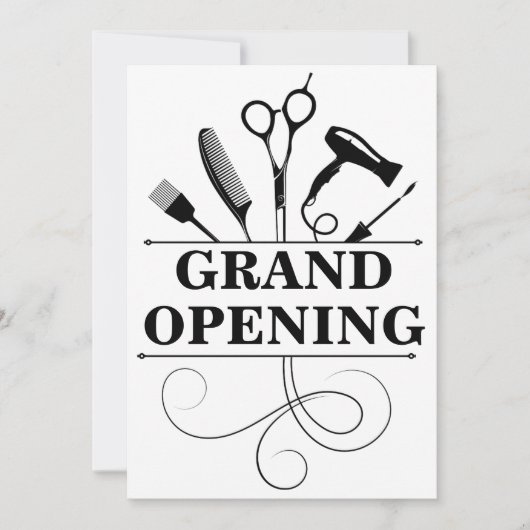 Beauty Salon Grand Opening Uitnodigingskaart Kaart (Voorkant)