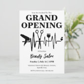 Beauty Salon Grand Opening Uitnodigingskaart Kaart (Staand voorkant)
