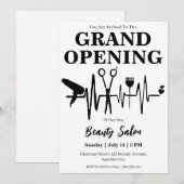 Beauty Salon Grand Opening Uitnodigingskaart Kaart (Voorkant / Achterkant)